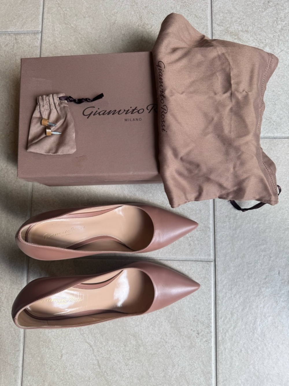 Gianvito Rossi 85 Pumps Nude Beige Dusty Rose Praline EU 38